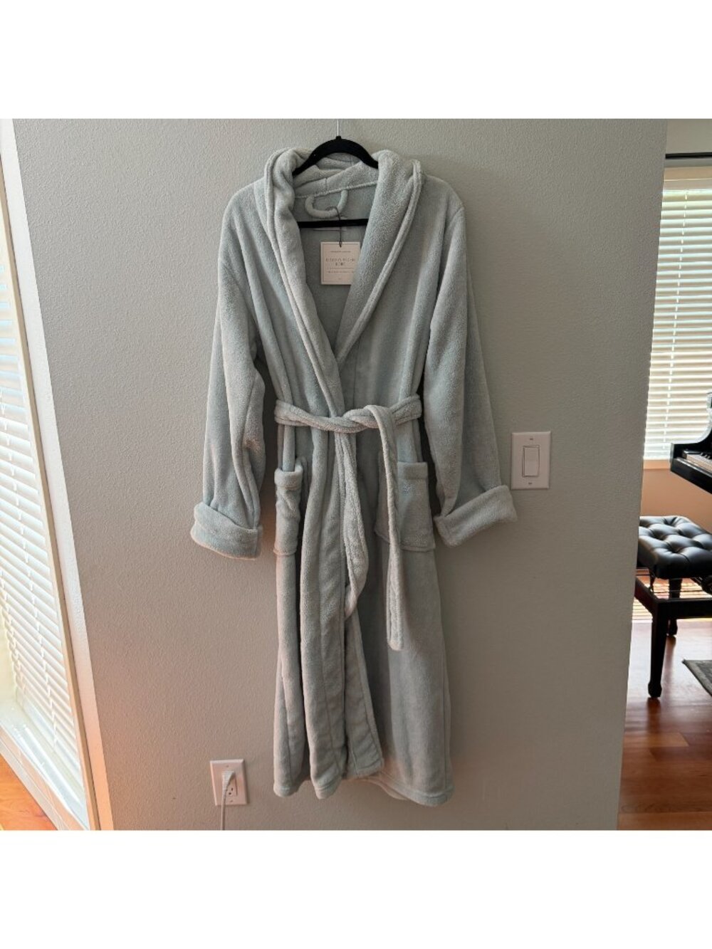 NWT Restoration Hardware RH Luxury Plush Robe Womens SMALL Eucalyptus Green